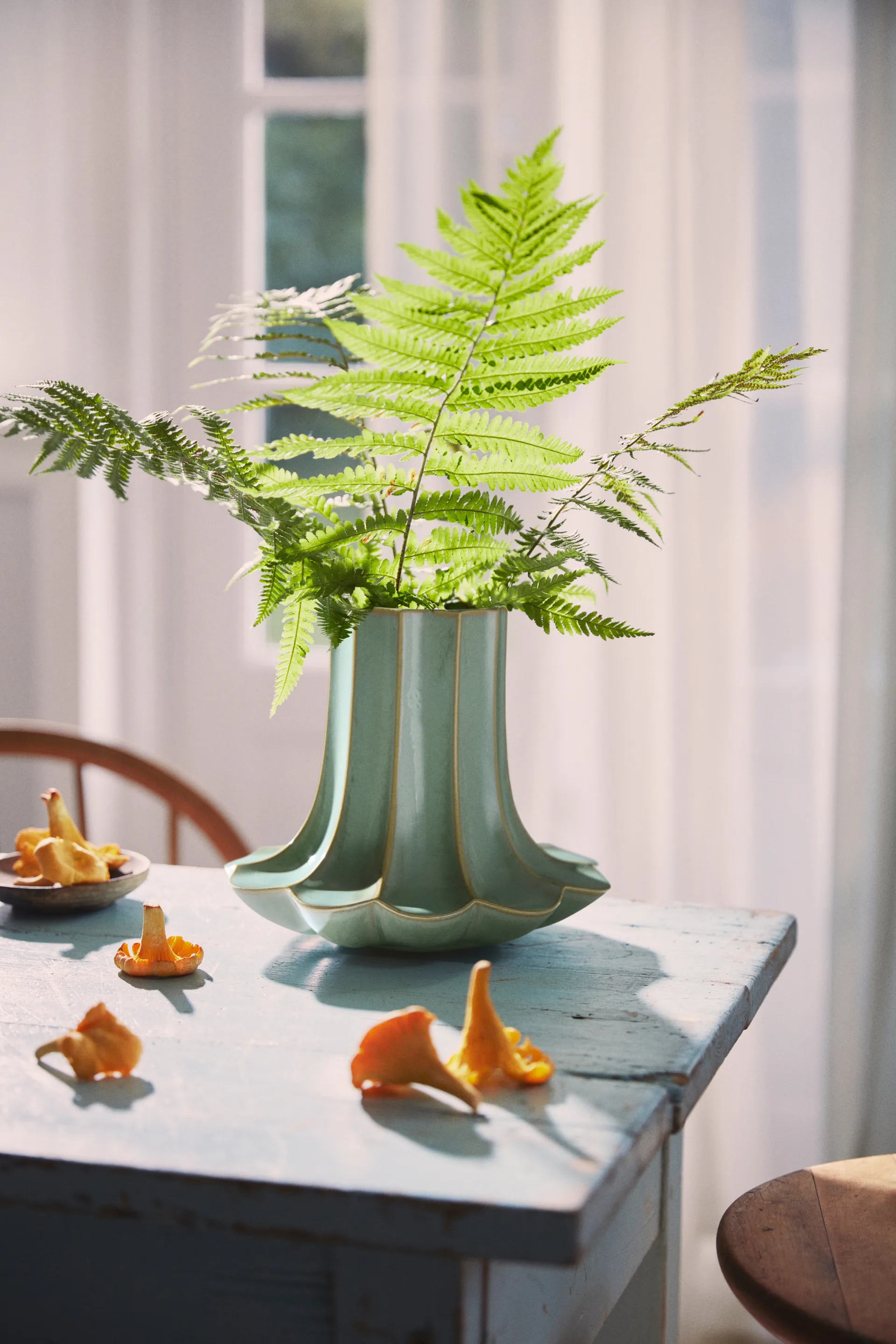 Chanterelle vase, Green, 20.5 cm Kähler