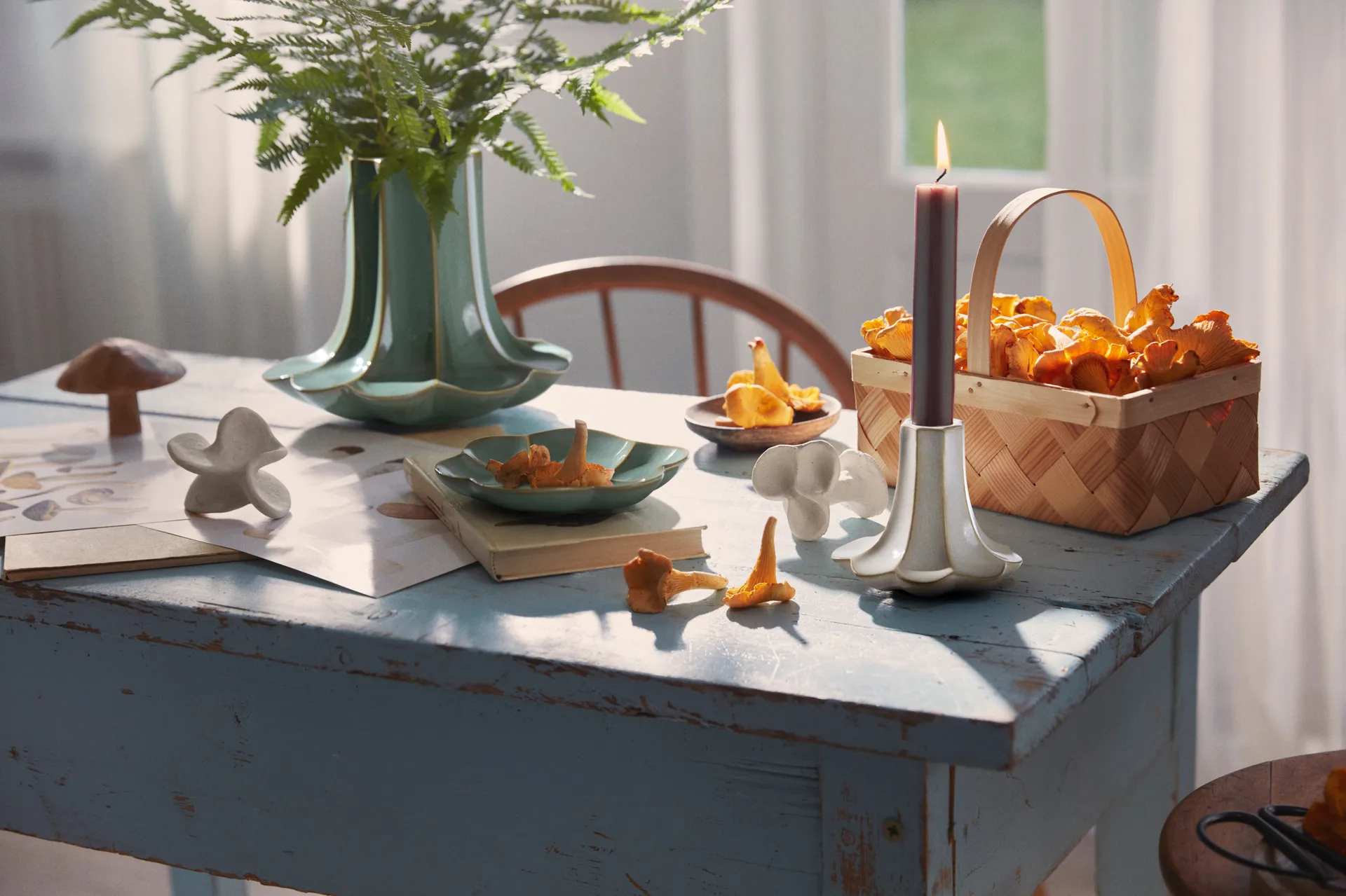 Chanterelle vase, Green, 20.5 cm Kähler