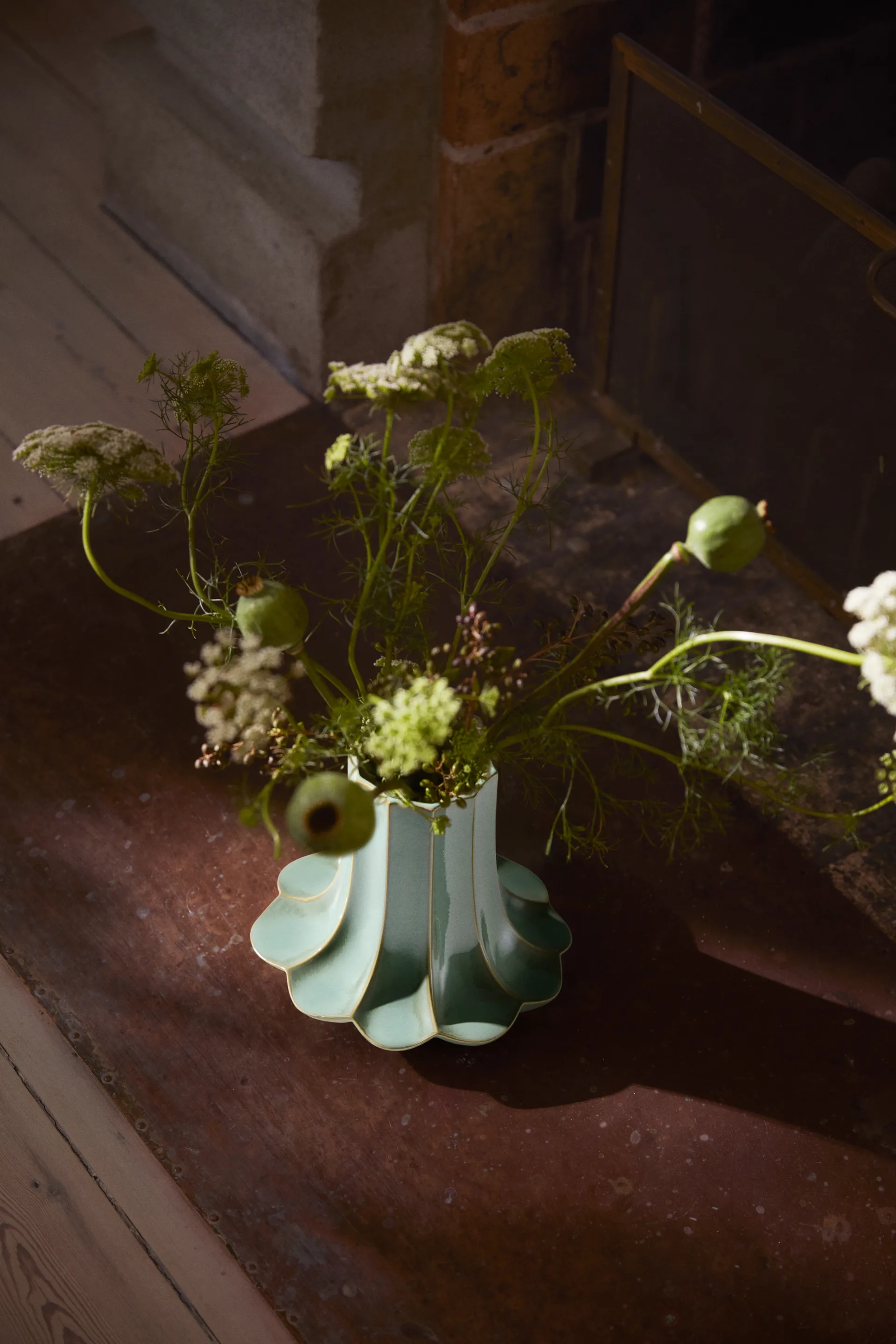 Chanterelle vase, Green, 20.5 cm Kähler