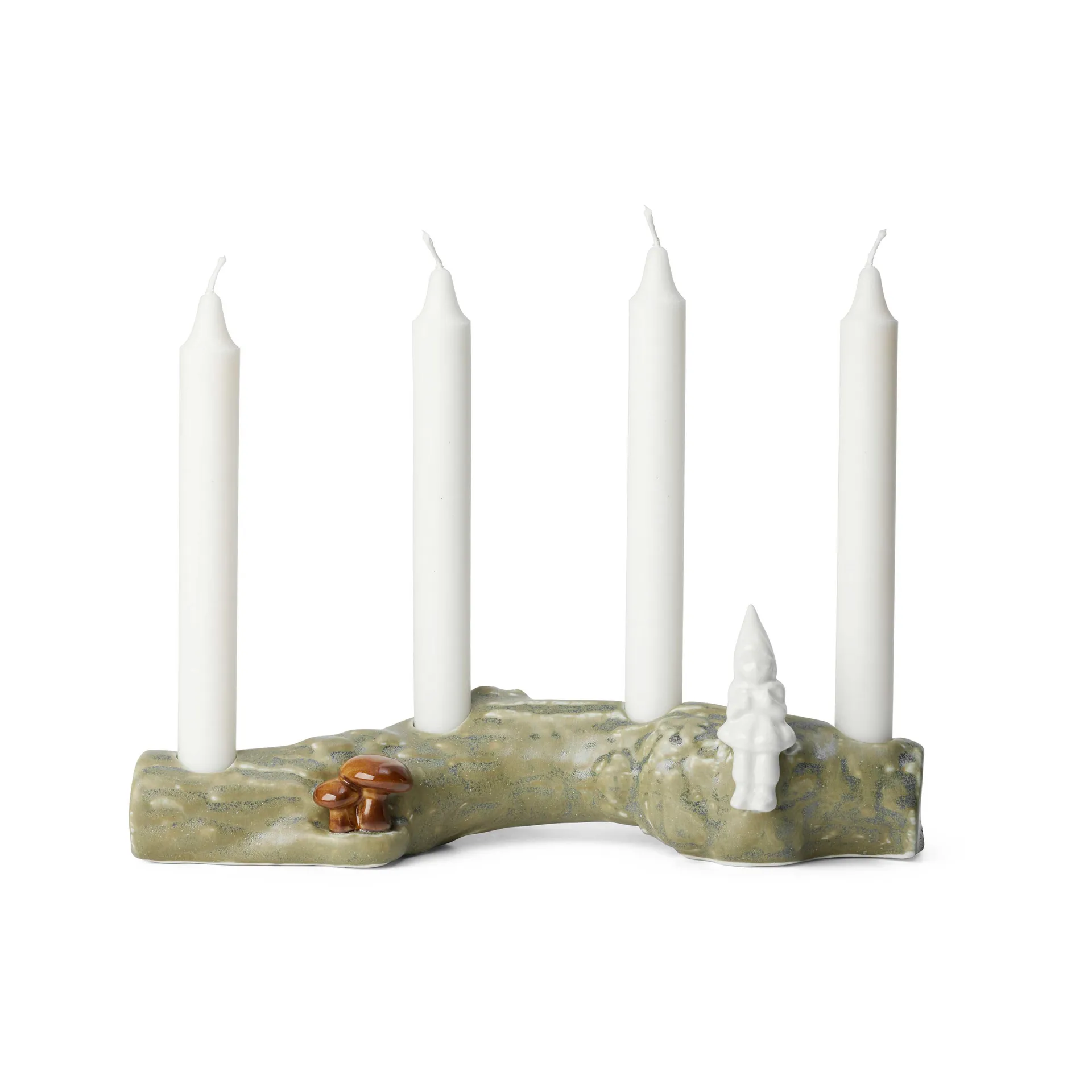 Christmas Tales advent candle holder mushroom, Green Kähler