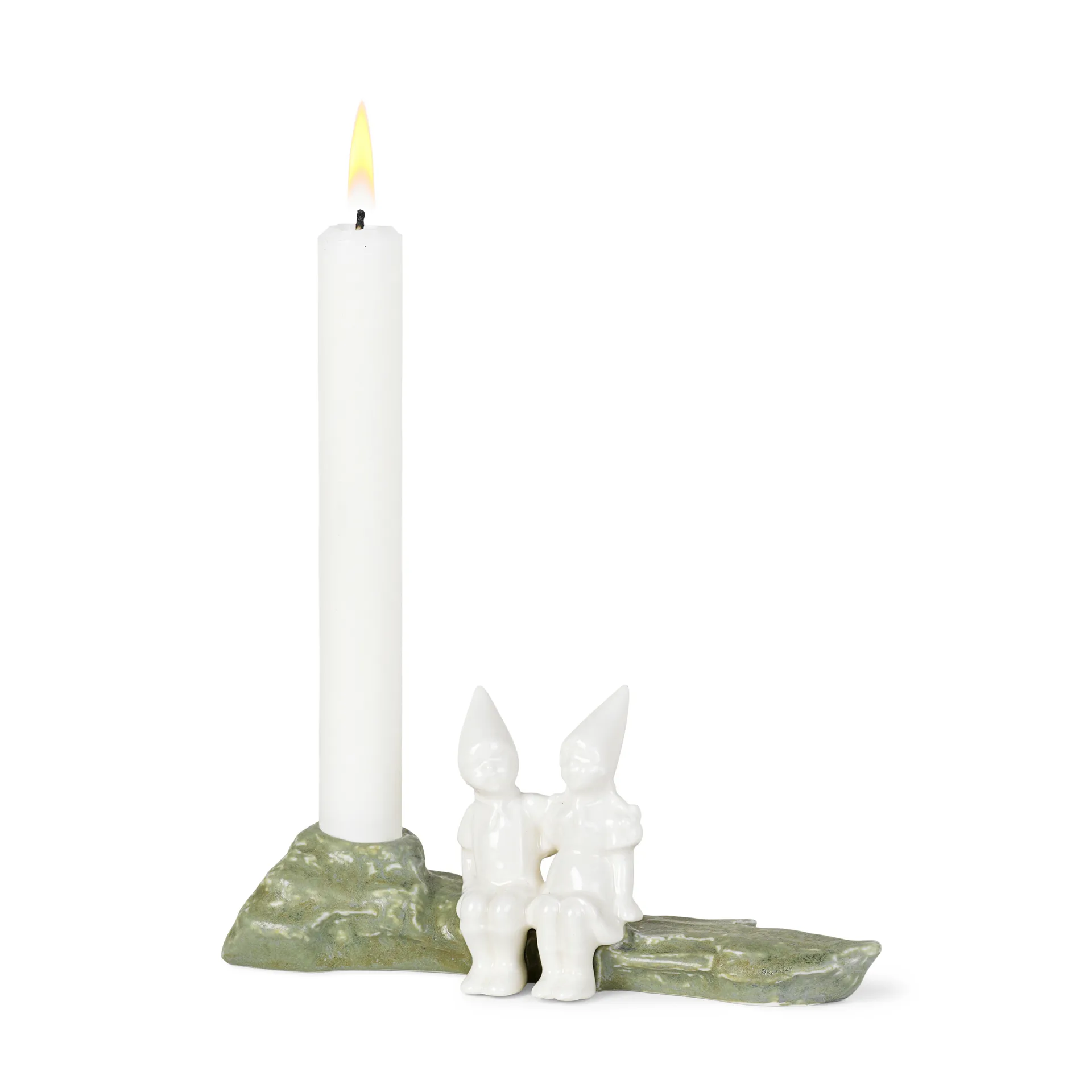 Christmas Tales candle sticks - Chrismas embrace 8.5 cm, White Kähler