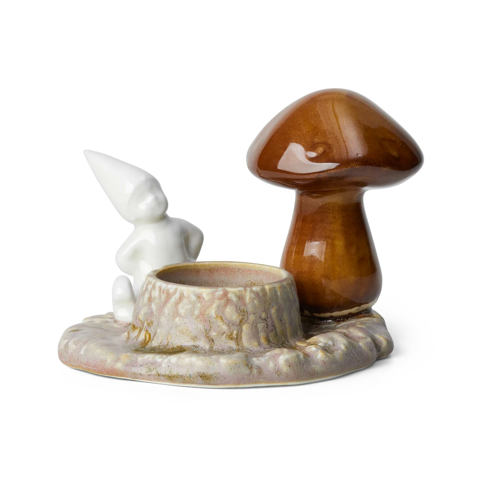 Christmas Tales tea light holder mushroom, White Kähler
