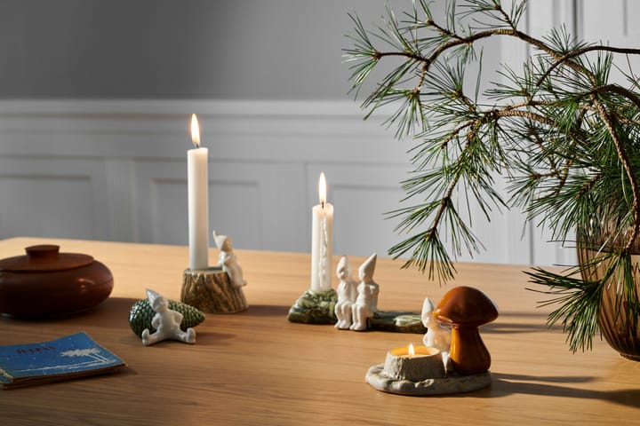 Christmas Tales tea light holder mushroom, White Kähler