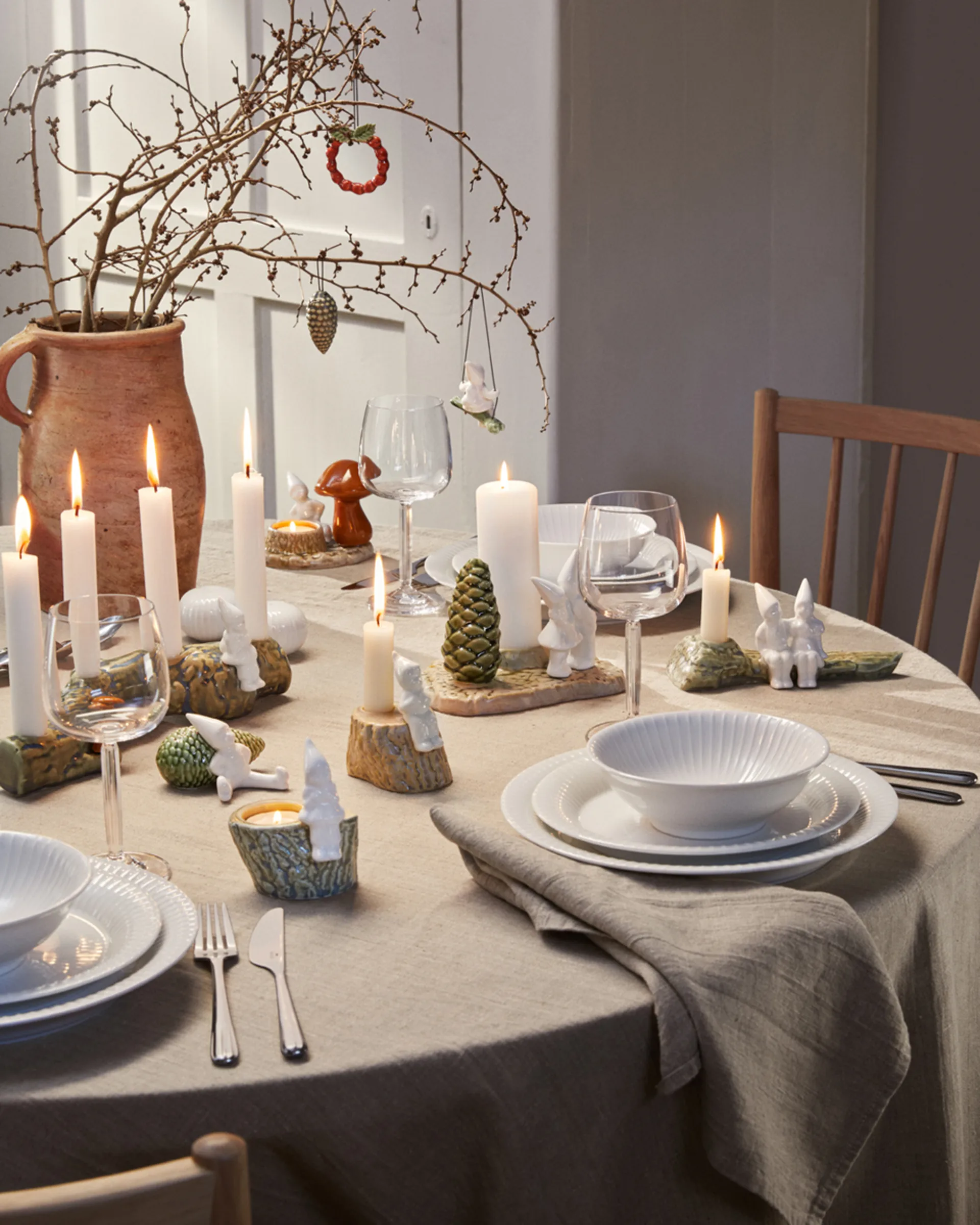 Christmas Tales wreath 7 cm, Red Kähler