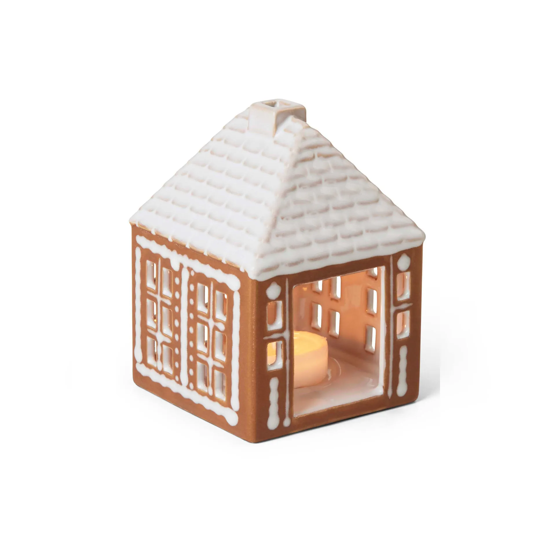 Gingerbread candle holder small 11 cm, Brown Kähler