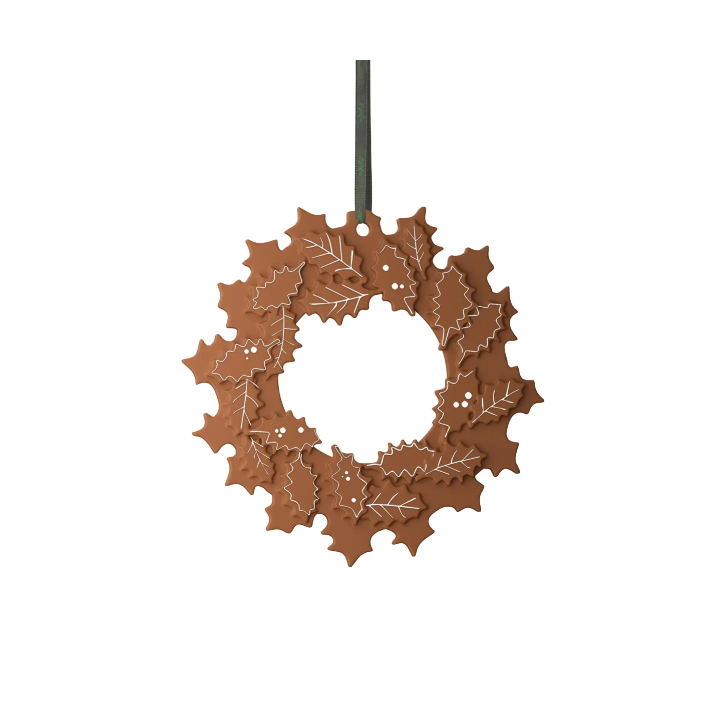 Gingerbread Christmas wreath Ø18.5 cm, Brown Kähler