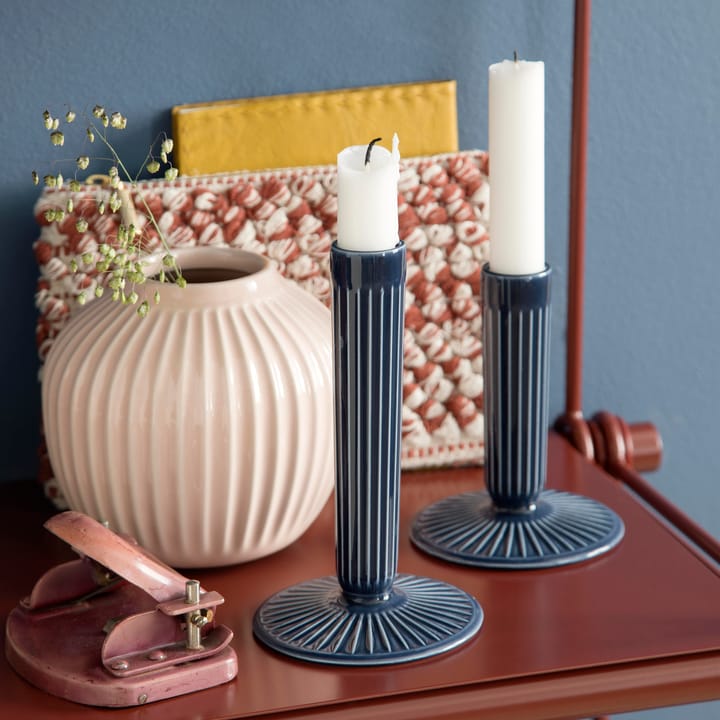Hammershøi candleholder 17 cm, indigo Kähler