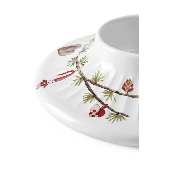 Hammershøi Christmas block candle stick Ø13 cm, White Kähler