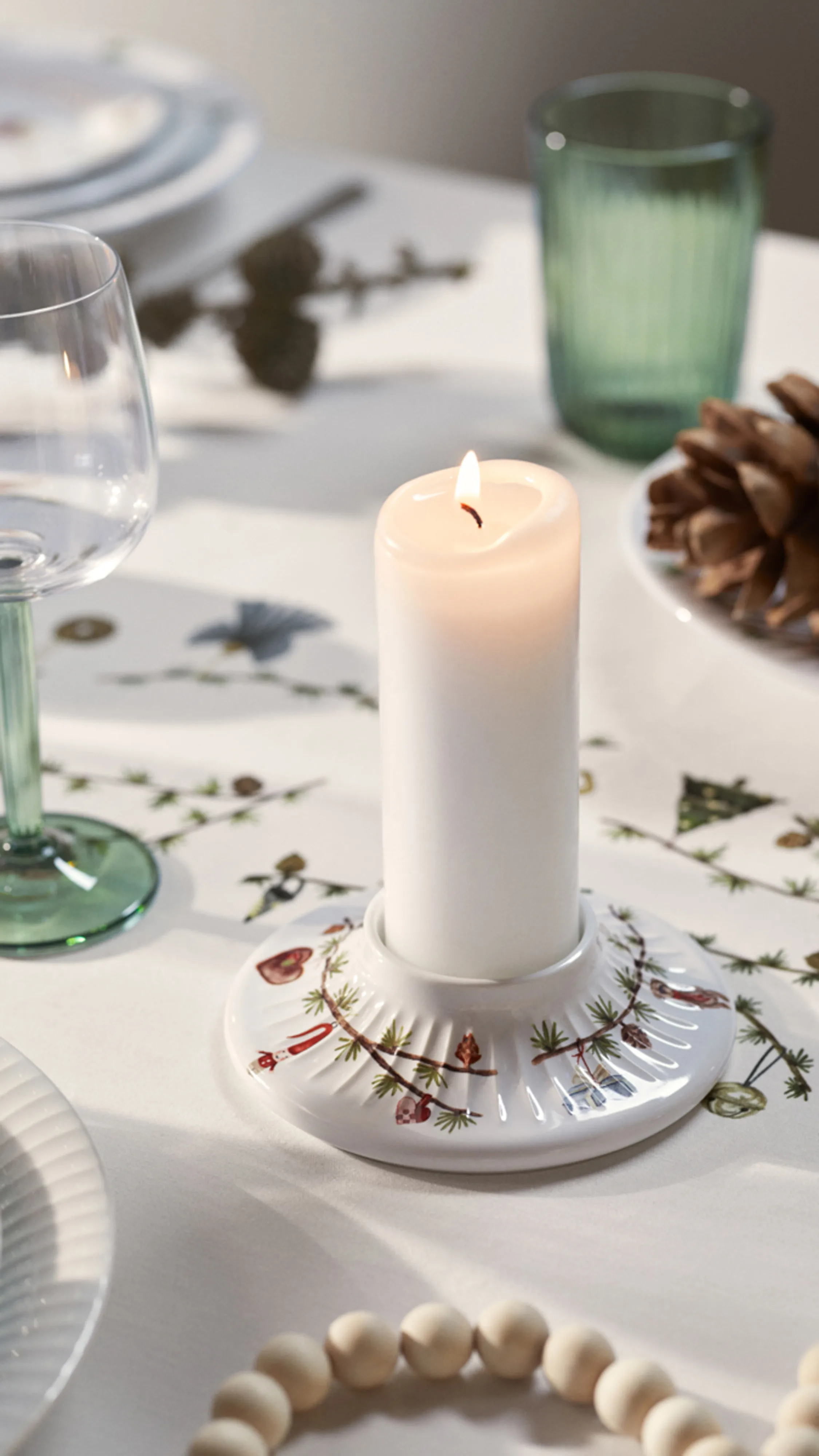 Hammershøi Christmas block candle stick Ø13 cm from Kähler