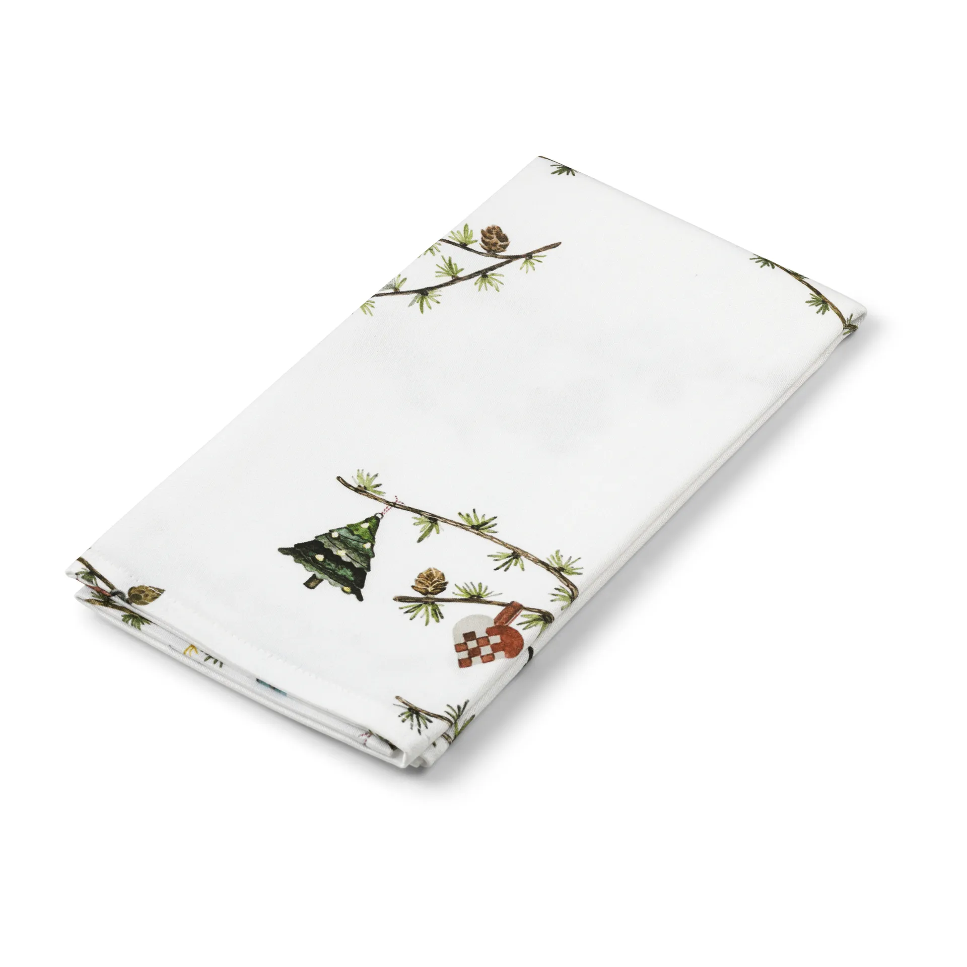 Hammershøi Christmas fabric napkin 45x45 cm 4-pack, White Kähler
