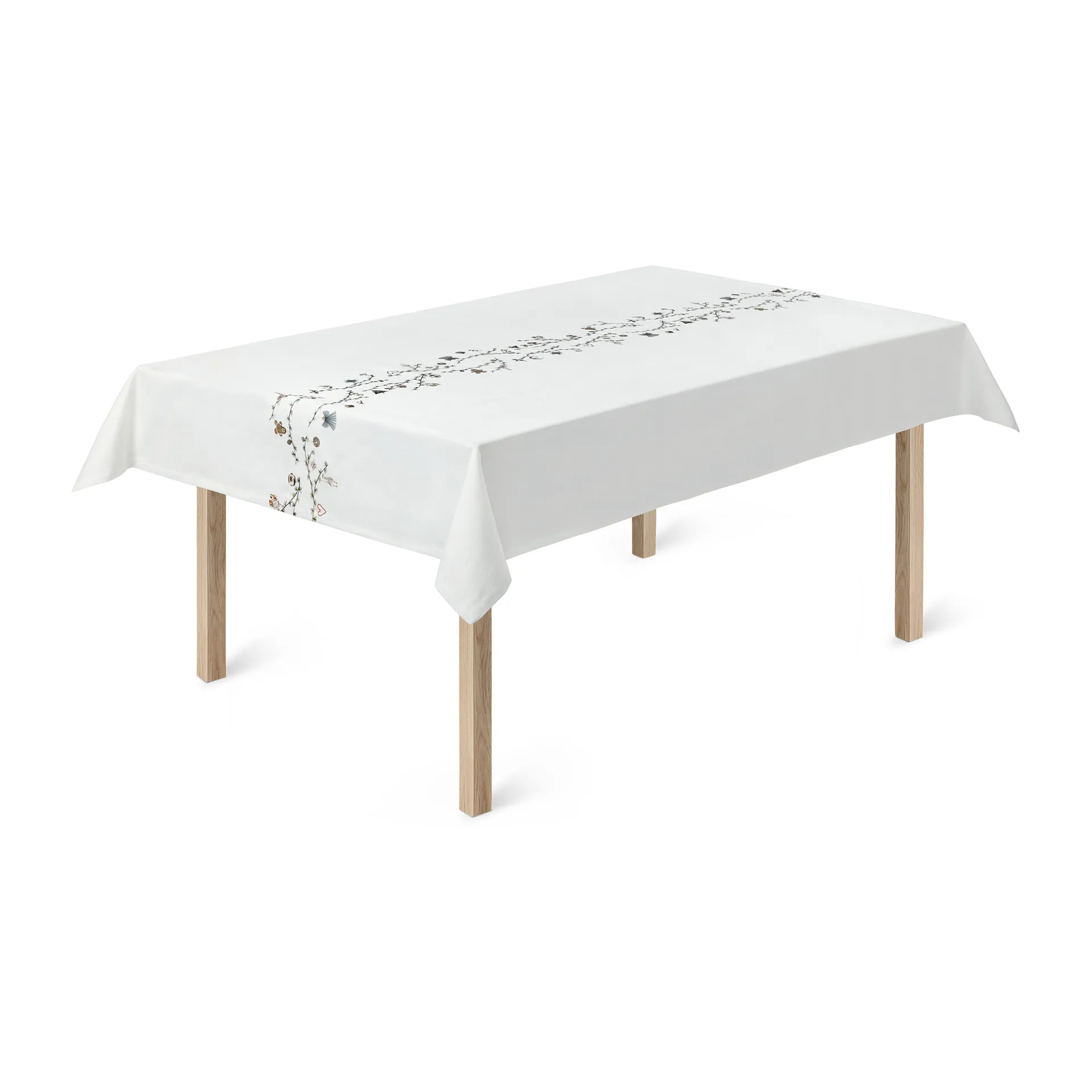 Hammershøi Christmas table cloth 150x220 cm, White Kähler