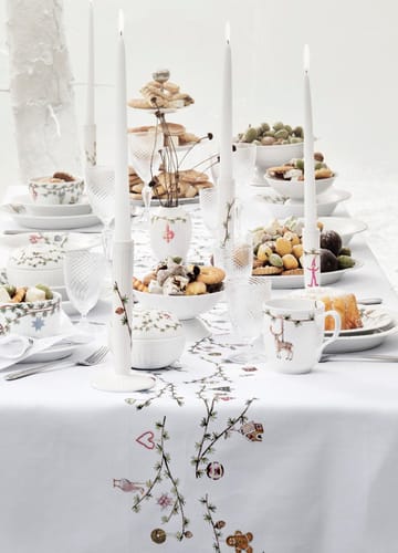 Hammershøi Christmas tablecloth 150x370 cm - White - Kähler