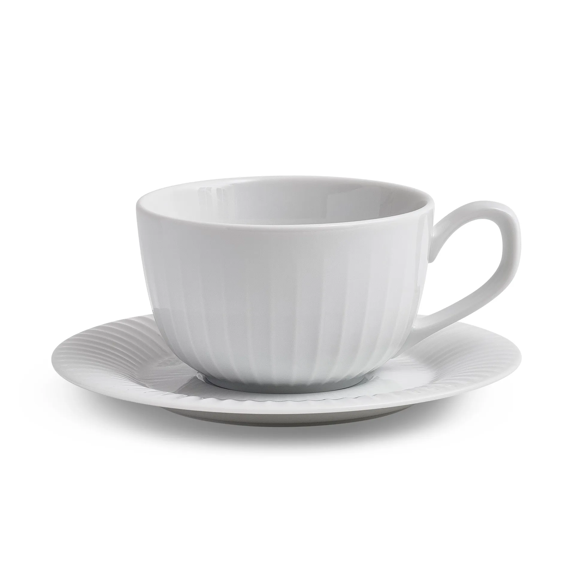 Hammershøi cup with saucer, white Kähler