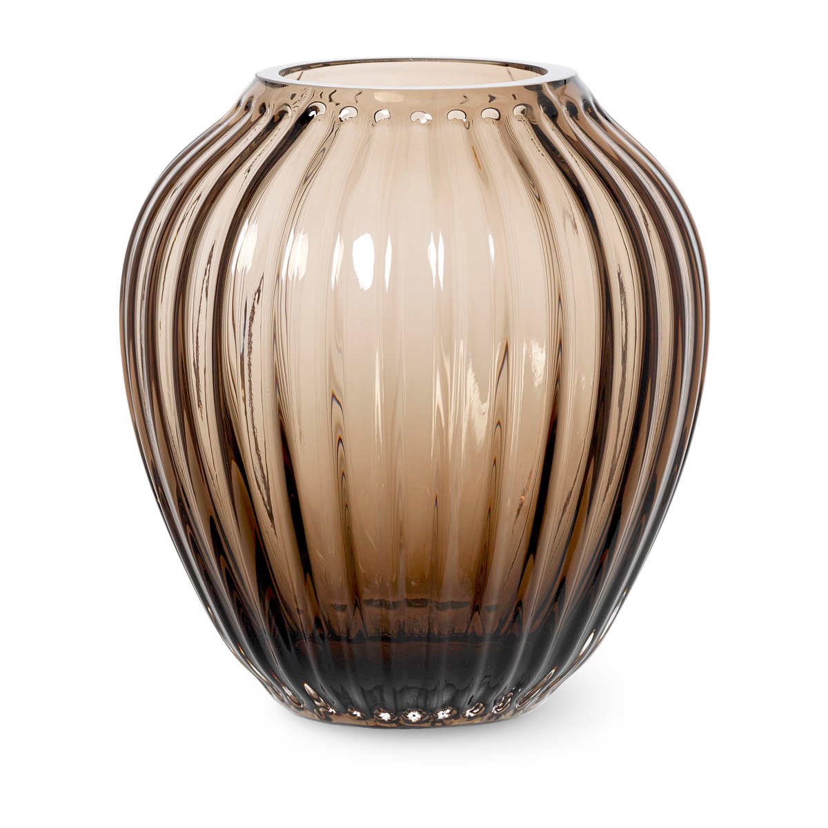 Kähler Hammershoi glass vase 14 cm Walnut | Scandinavian Design | Vases | Brown