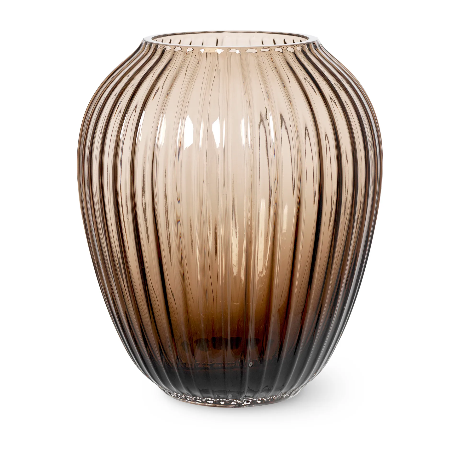 Hammershøi glass vase 18.5 cm, Walnut Kähler