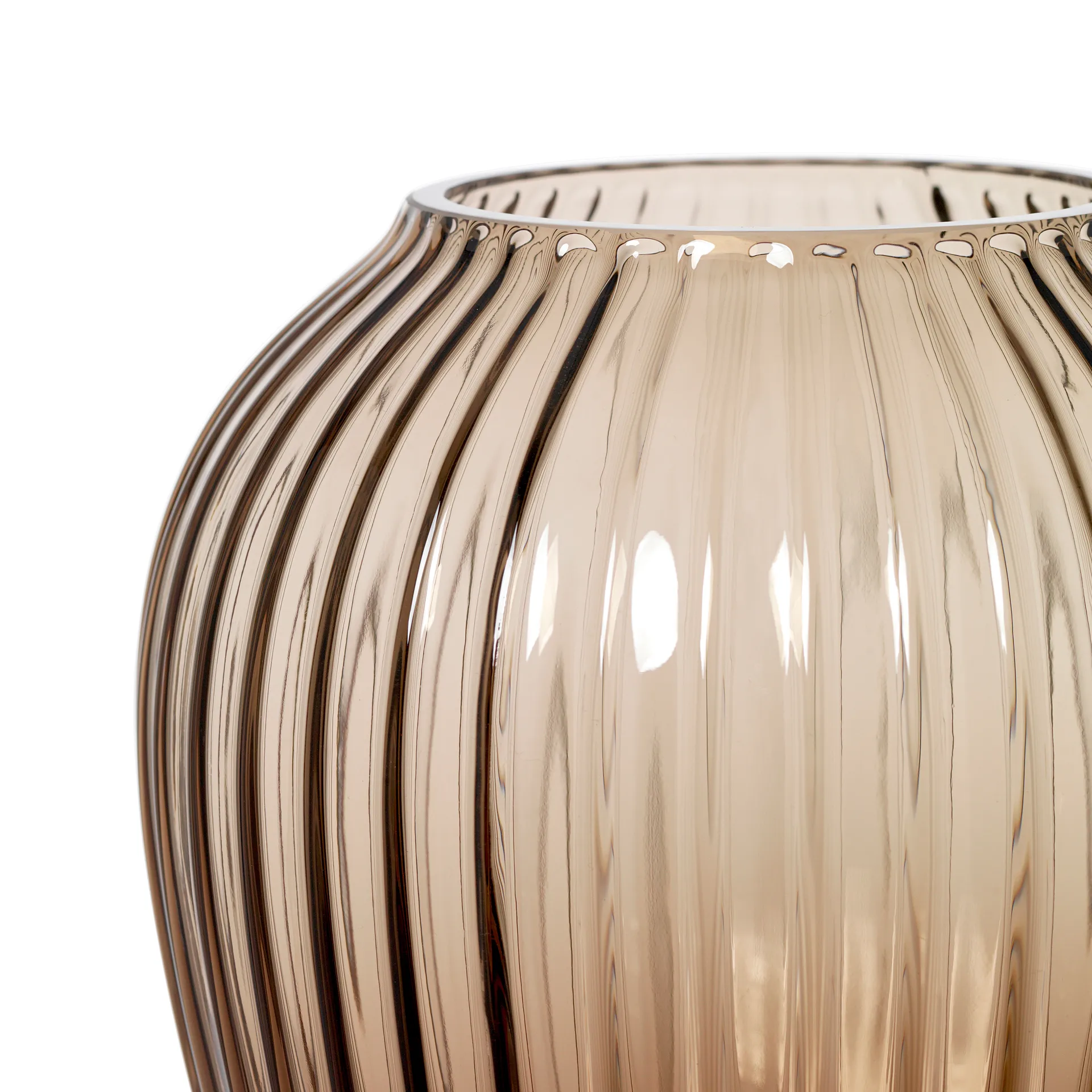 Hammershøi glass vase 18.5 cm, Walnut Kähler