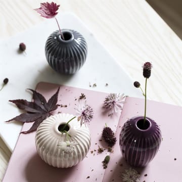 Hammershøi miniature vase set 3 pieces - Pink-purple-anthracite grey - Kähler