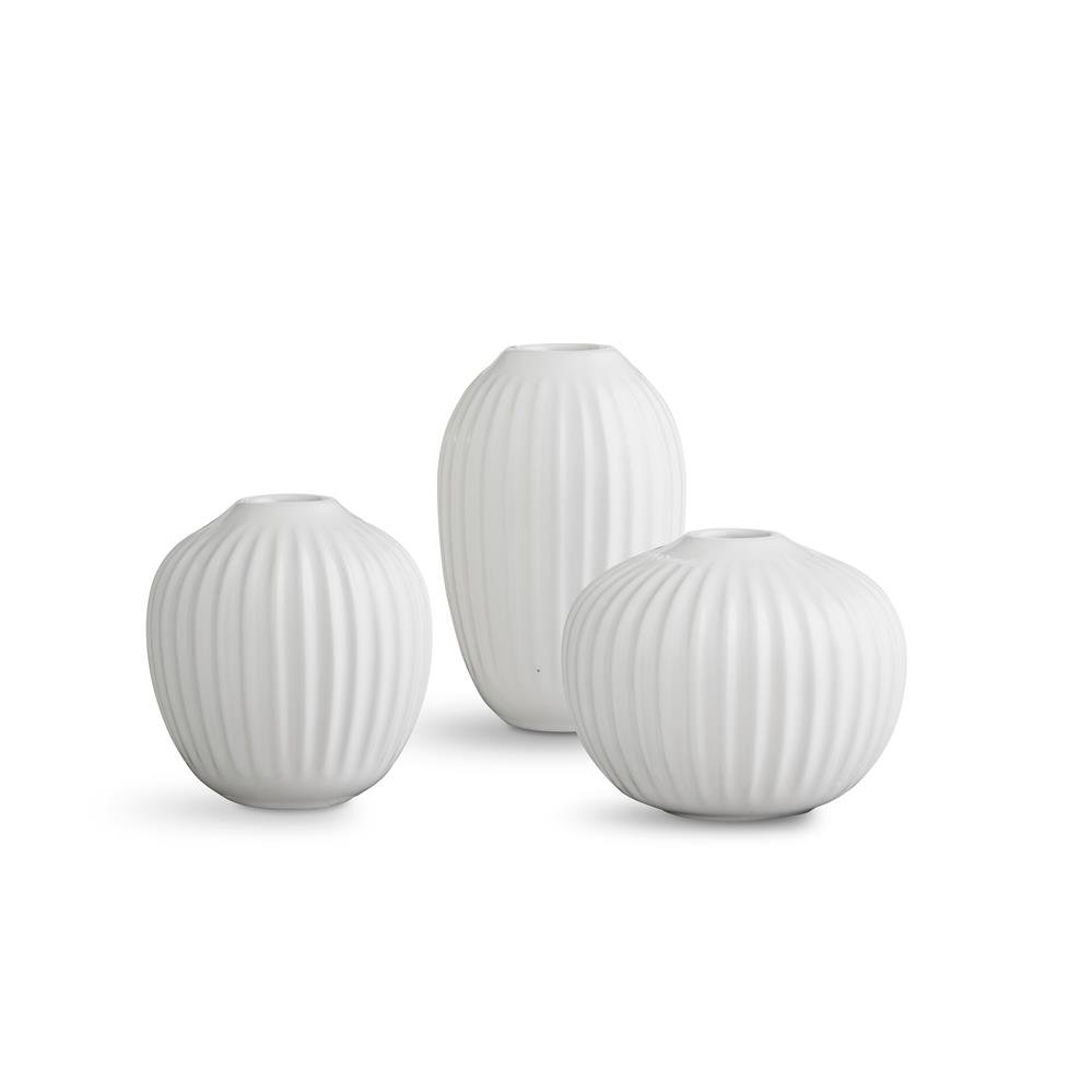 Kähler Hammershoi miniature vase set 3 pieces white
