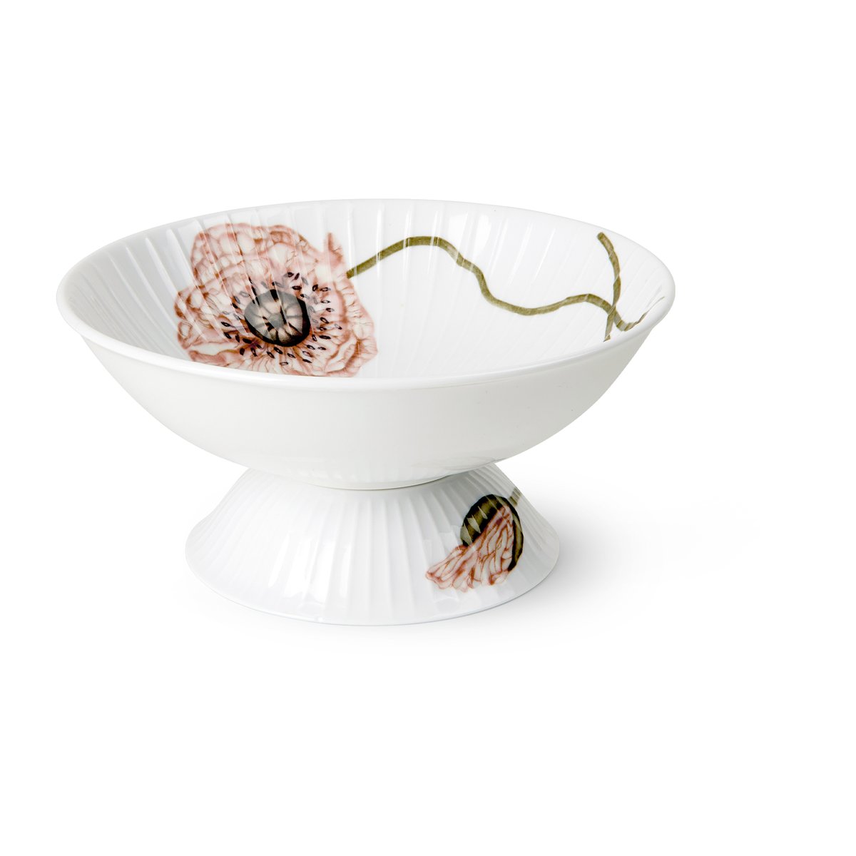 Kähler Hammershoi Poppy bowl on foot o16 cm White | Scandinavian Design | Serving bowls | White