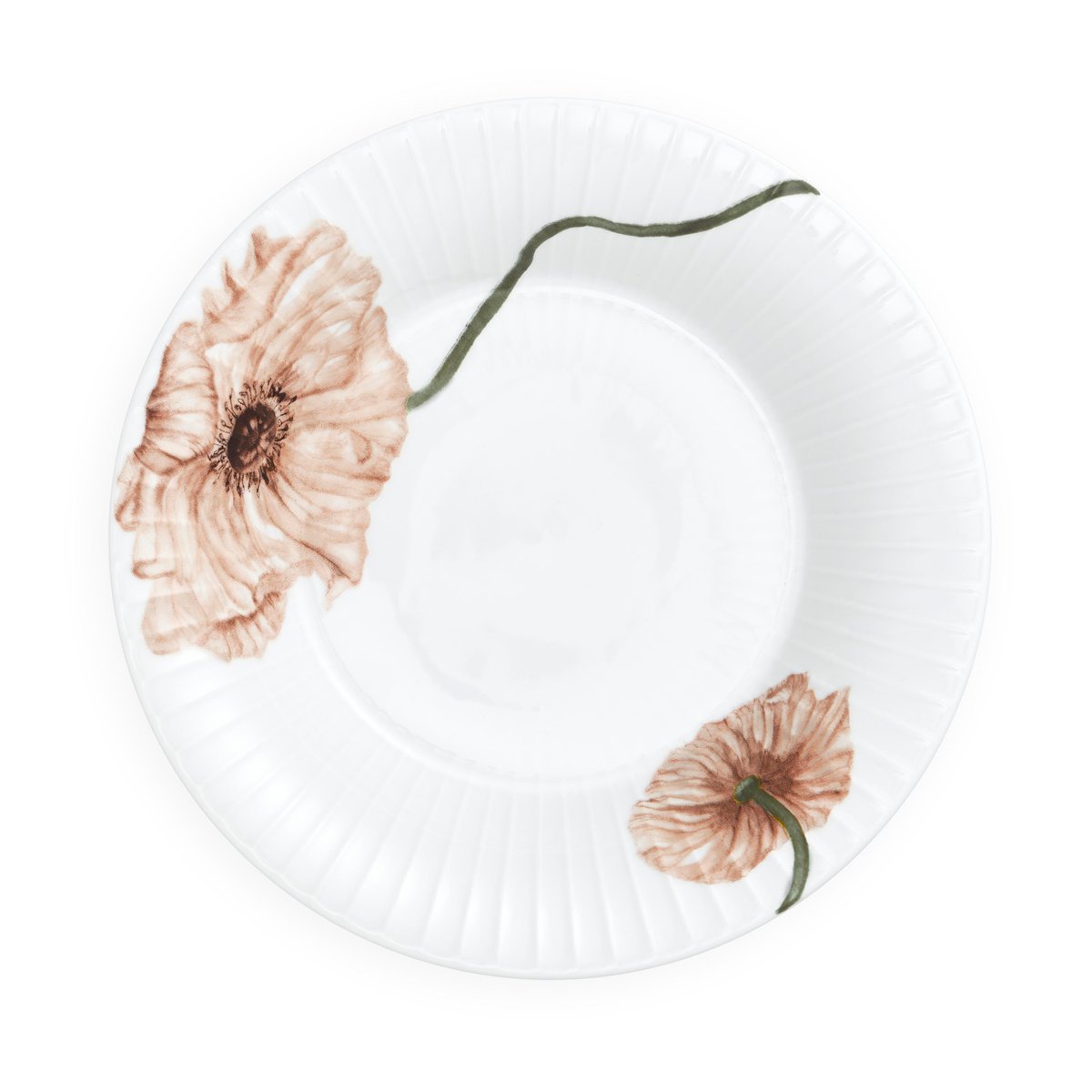 Kähler Hammershoi Poppy deep plate 21 cm white | Scandinavian Design | Deep plates | White