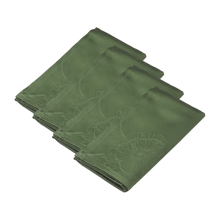 Hammershøi Poppy fabric napkin 45x45 cm 4-pack - Green - Kähler