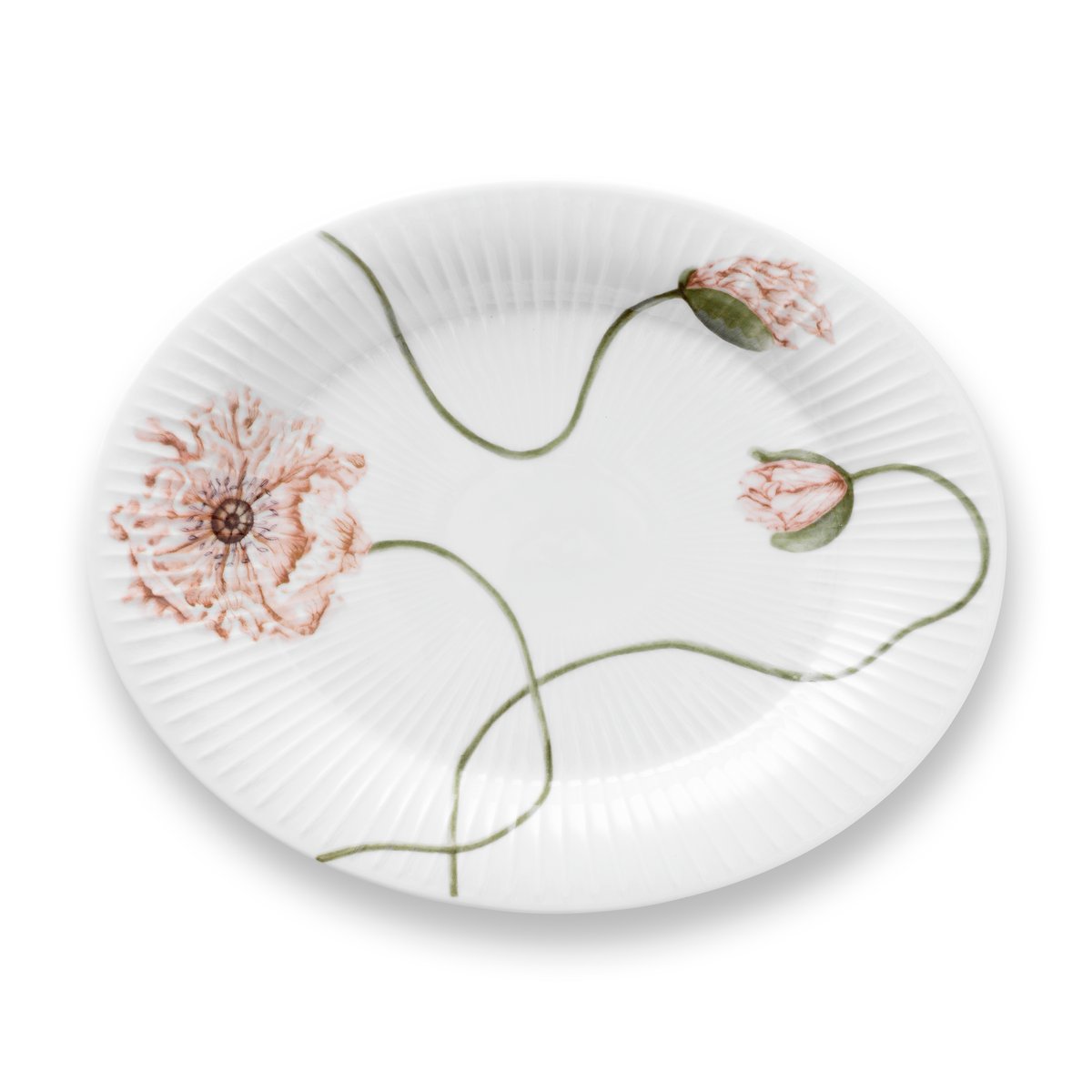 Kähler Hammershoi Poppy oval saucer 22.5x28.5 cm white