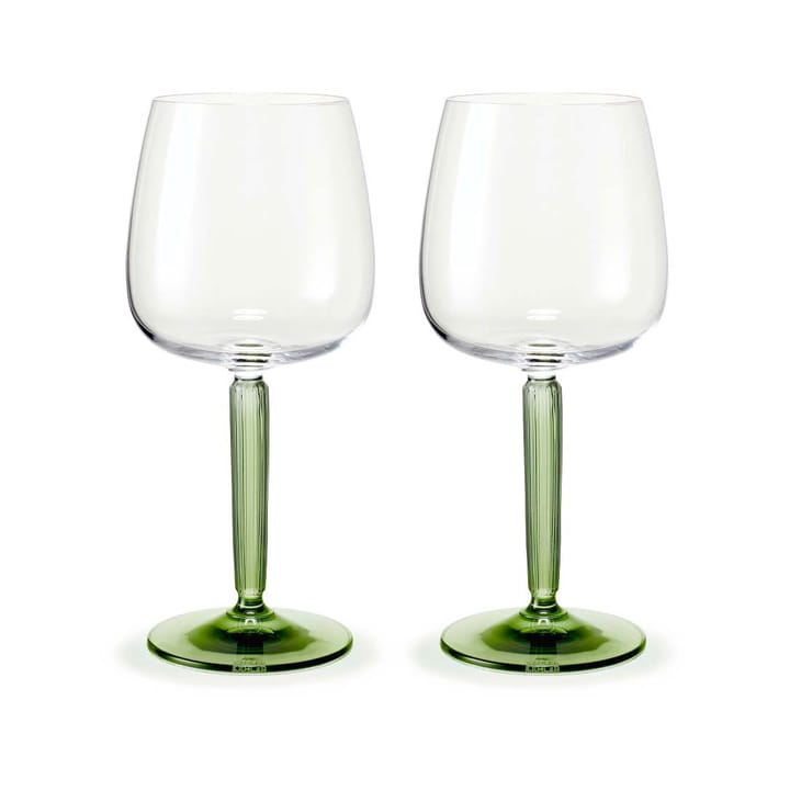 Hammershøi red wine glass 49 cl 2-pack - Clear-green - Kähler