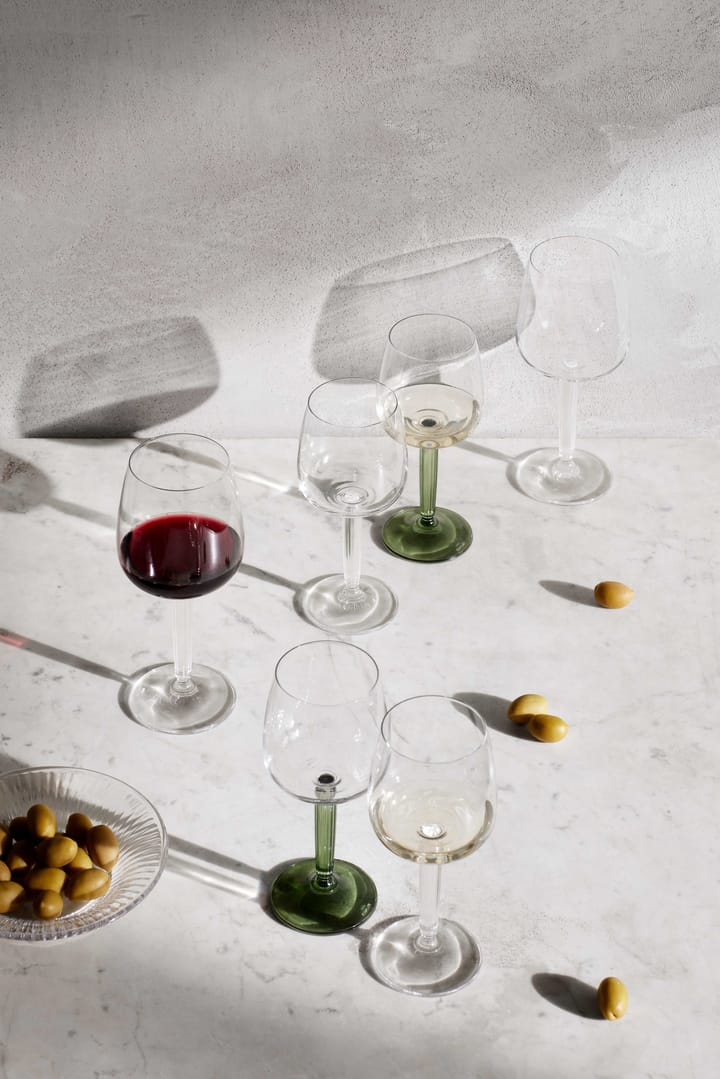 Hammershøi red wine glass 49 cl 2-pack - Clear-green - Kähler