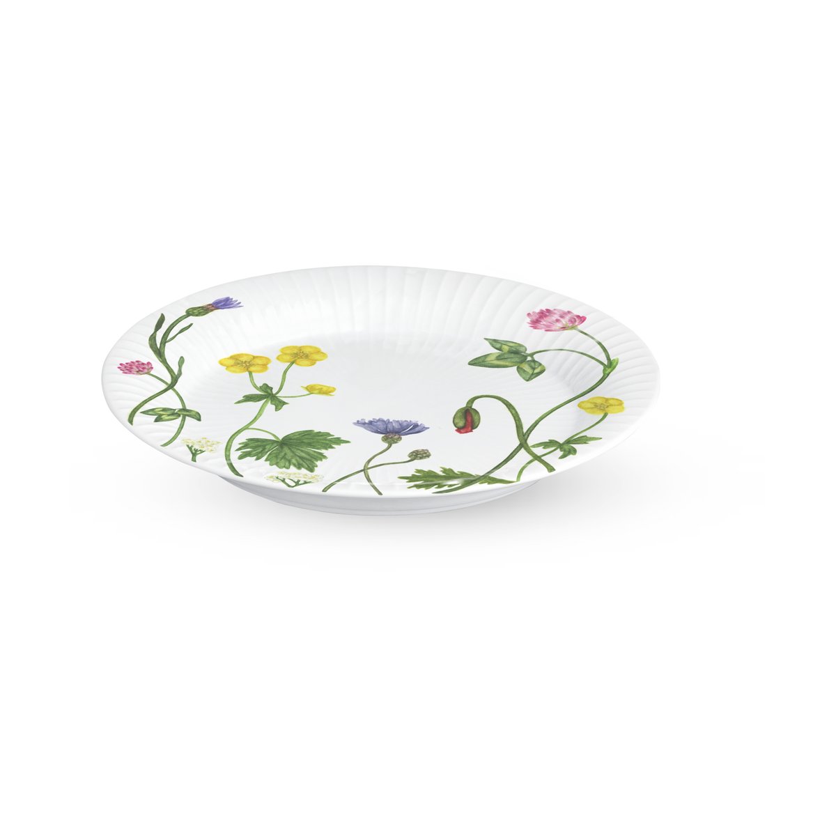 Kähler Hammershoi summer plate o22 cm Wild flowers | Scandinavian Design | Dinner plates | White
