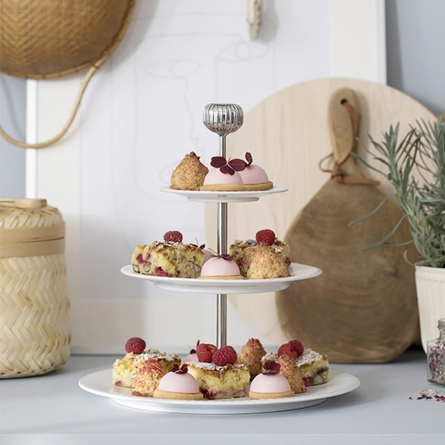 Hammershøi tier cake stand, white Kähler