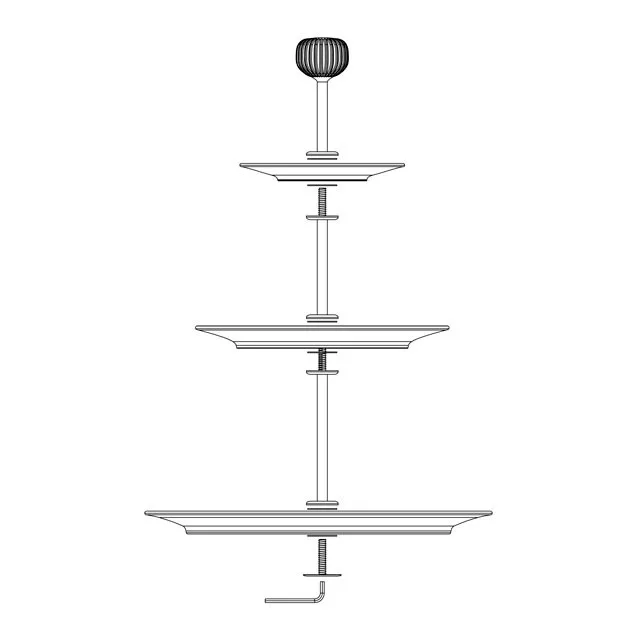 Hammershøi tier cake stand, white Kähler