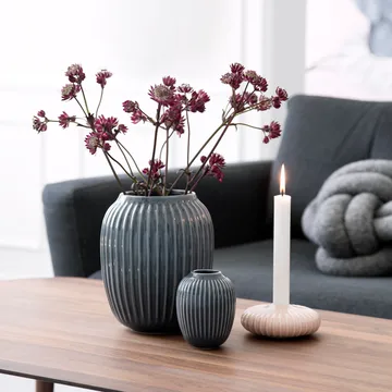 Hammershøi vase - Anthracite grey, medium 21 cm - Kähler