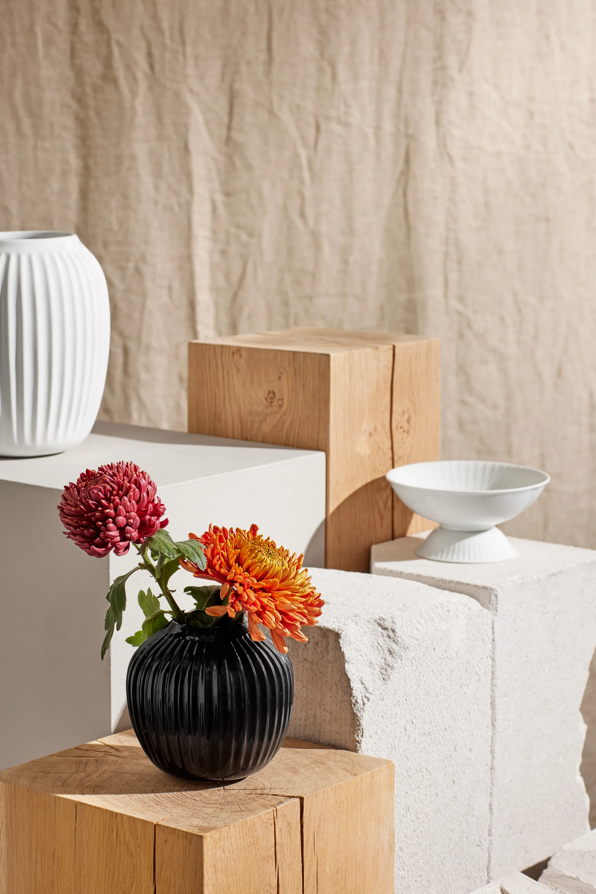 Hammershøi vase, Black, small 13 cm Kähler