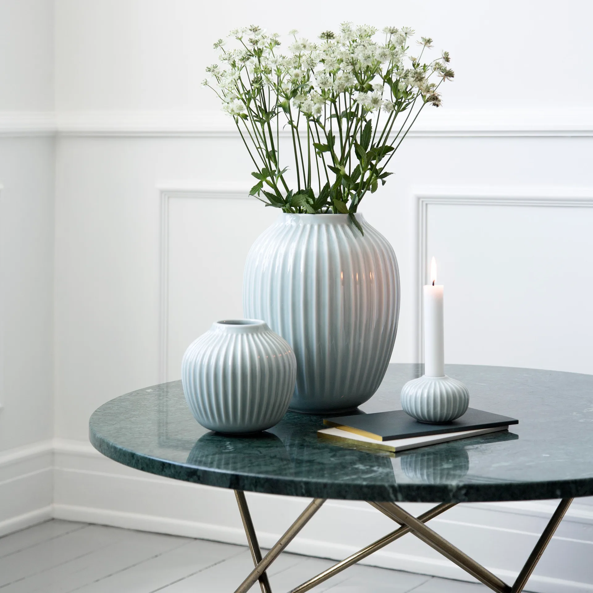 Hammershøi vase small, mint (green) Kähler