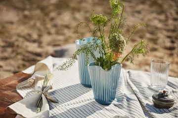 Hammershøi vase unfold - Blue, 16.5 cm - Kähler