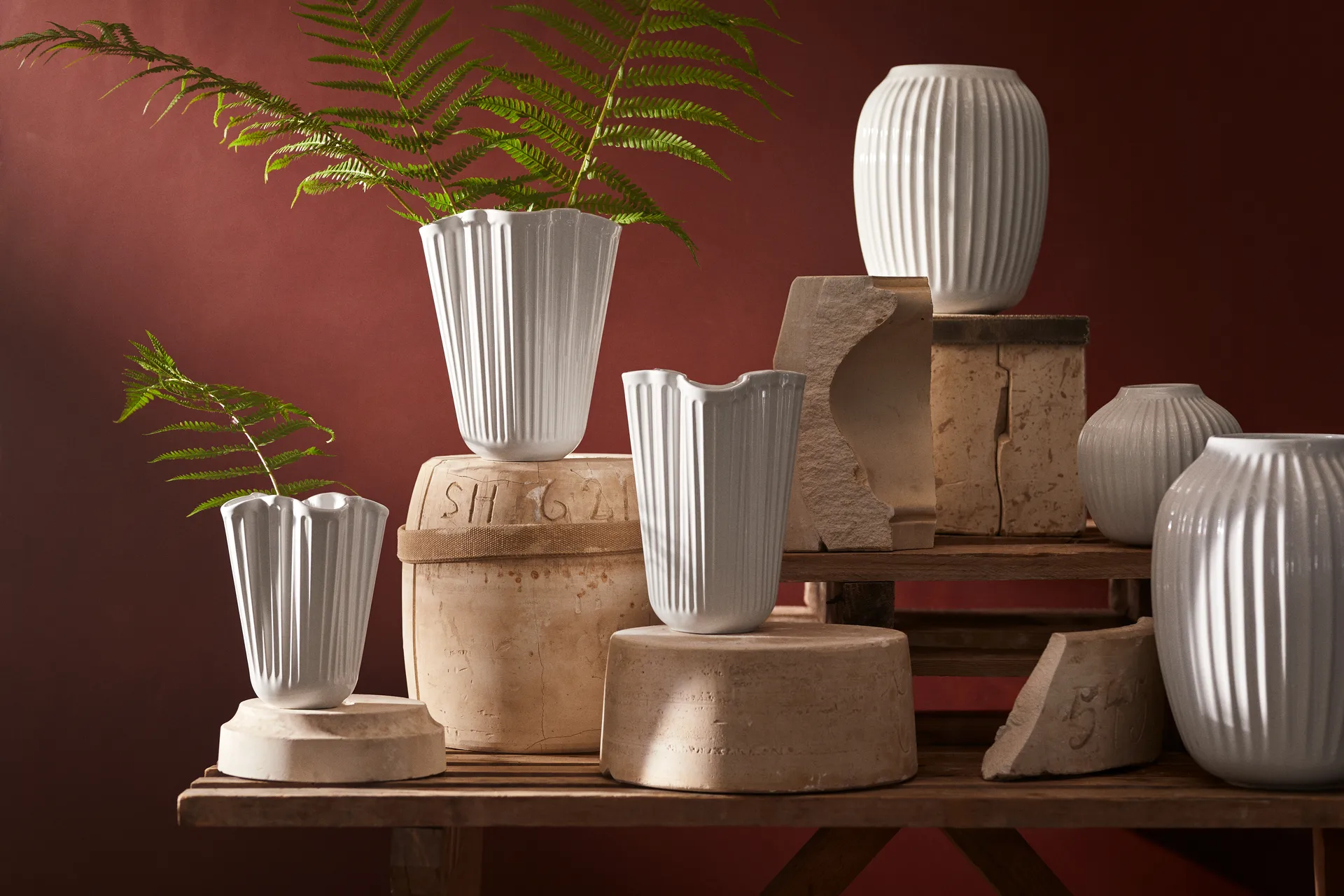 Hammershøi vase, White, medium 21 cm Kähler