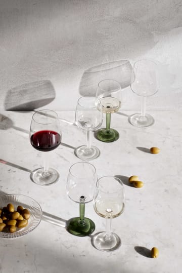 Hammershøi white wine glass 35 cl 2-pack - Clear-green - Kähler