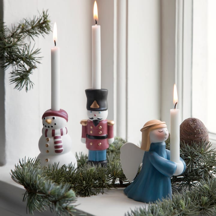 Kähler Christmas porcelain figure Soldier - Red-blue-white - Kähler