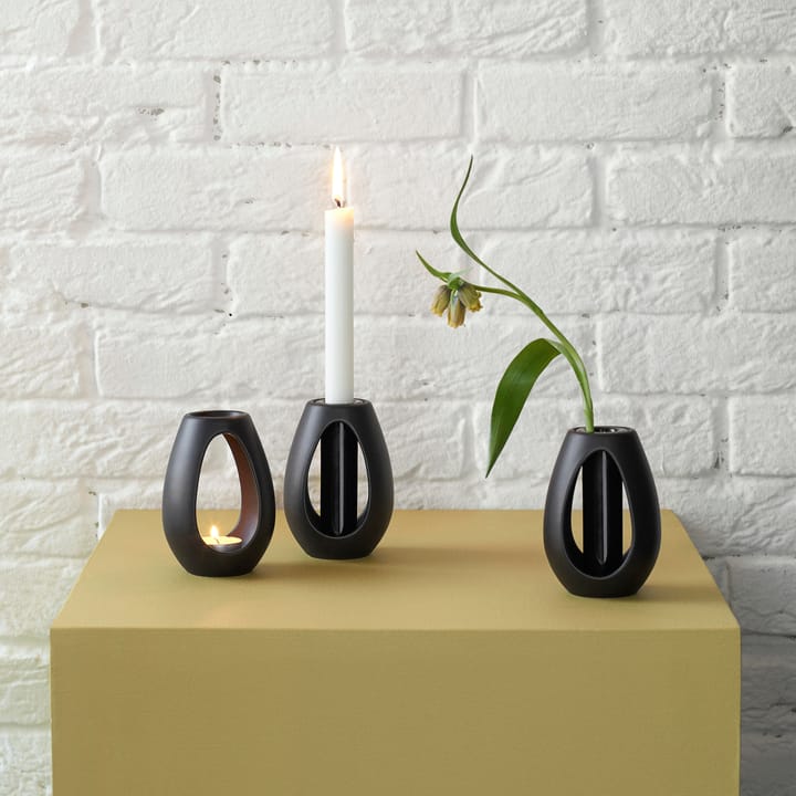Kokong candle holder - Brown - Kähler