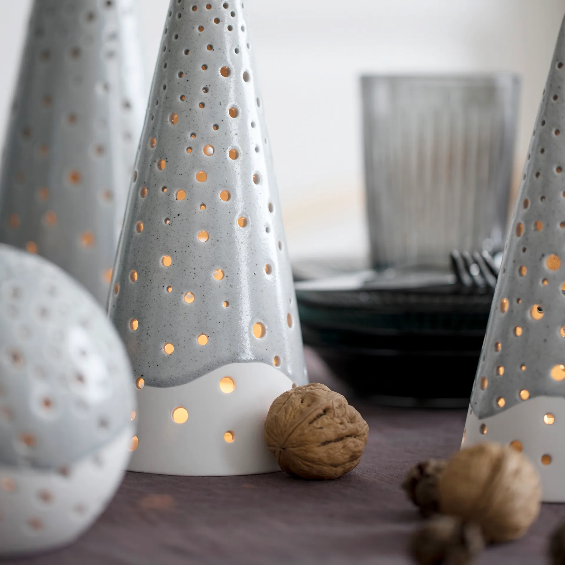 Nobili candle holder grey, small Kähler