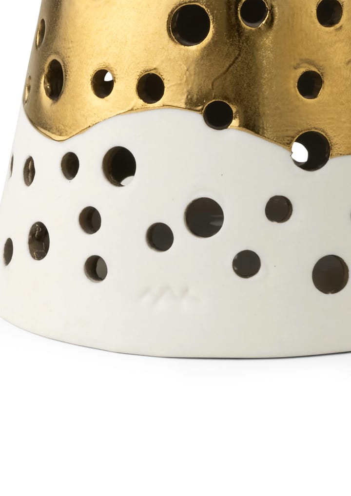 Nobili candle holder small, Gold-white Kähler