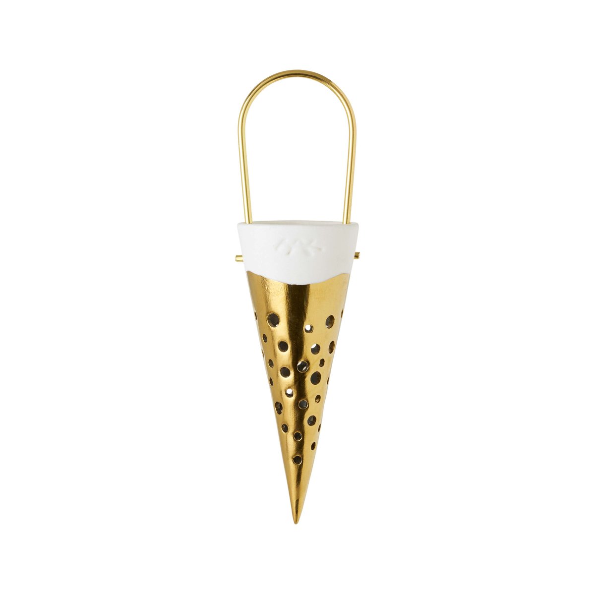 Kähler Nobili Christmas decoration 15 cm Gold-white