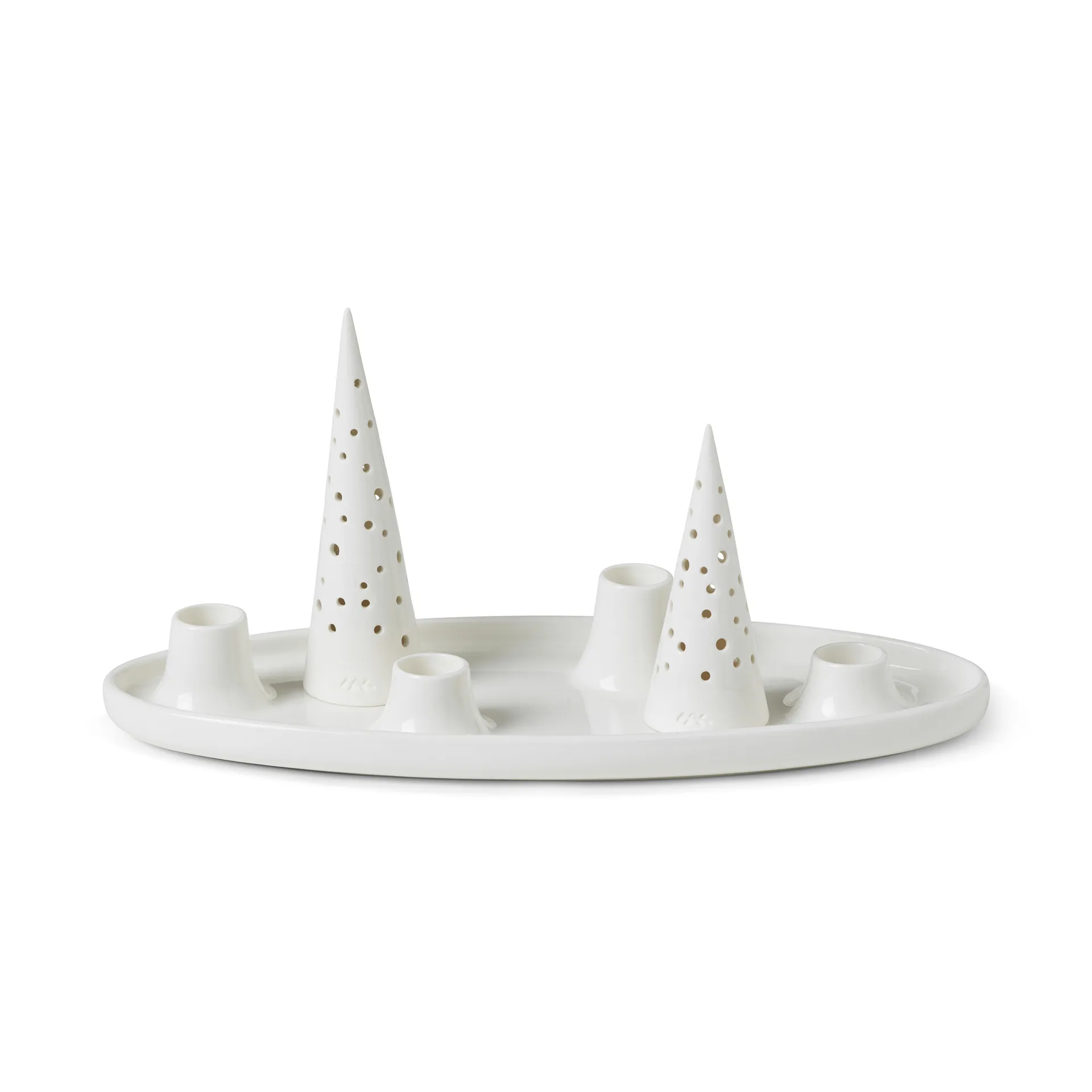 Nobili oval advent candle 33 cm, White Kähler