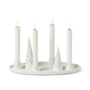 Nobili oval advent candle 33 cm - White - Kähler