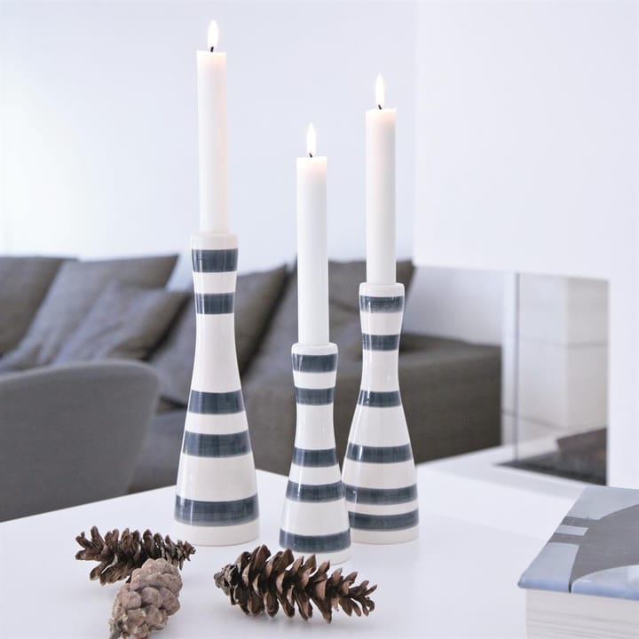 Omaggio candlestick large, granite grey Kähler