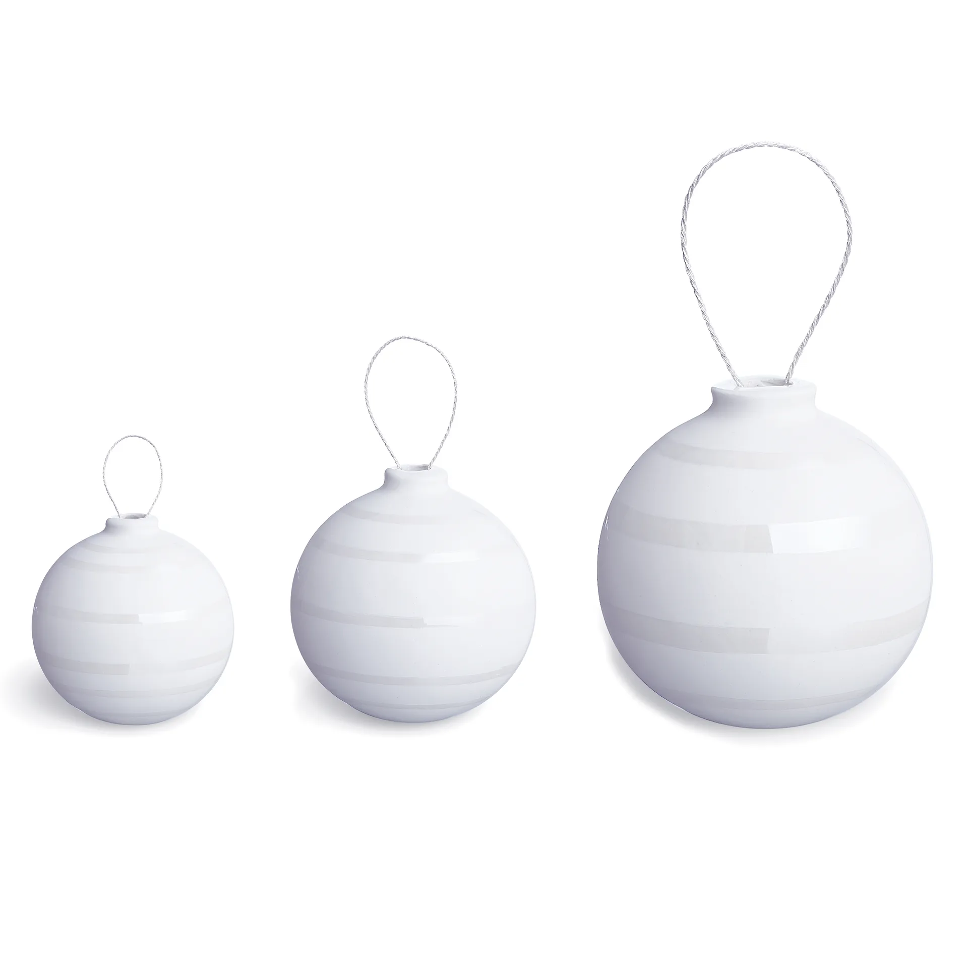 Omaggio Christmas baubles 3-pack, pearl Kähler