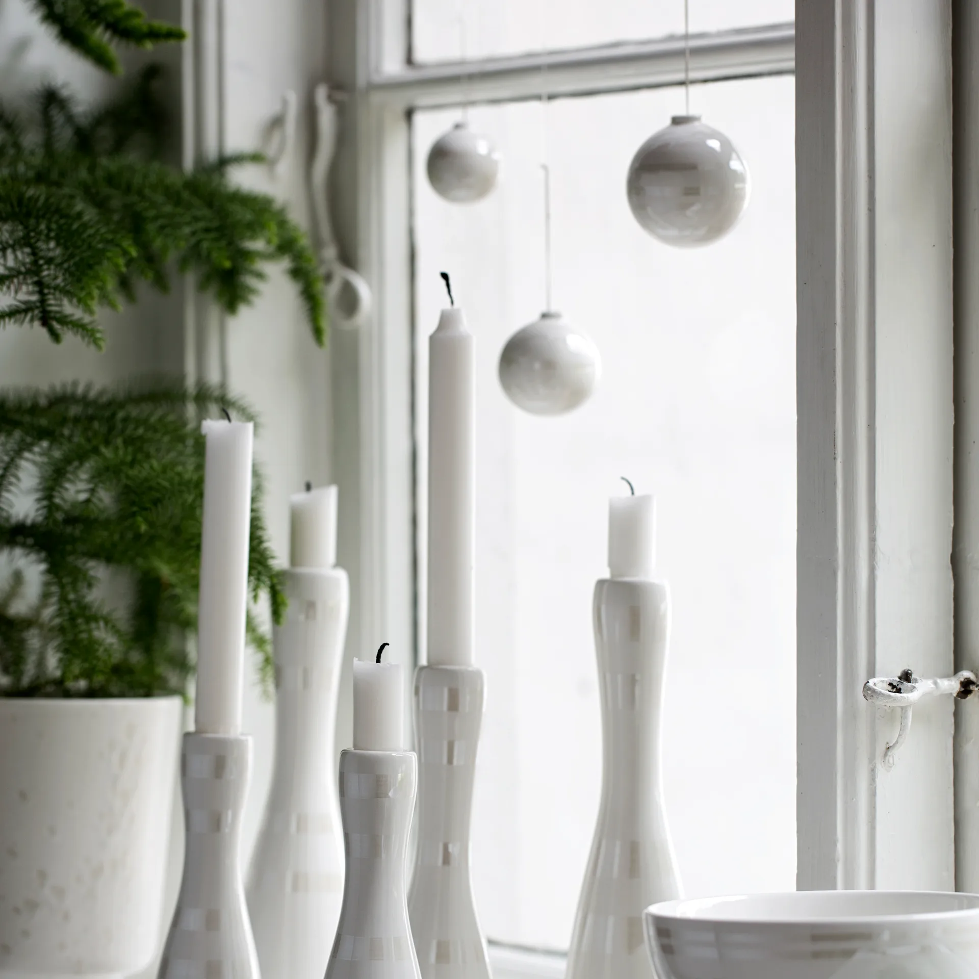 Omaggio Christmas baubles 3-pack, pearl Kähler