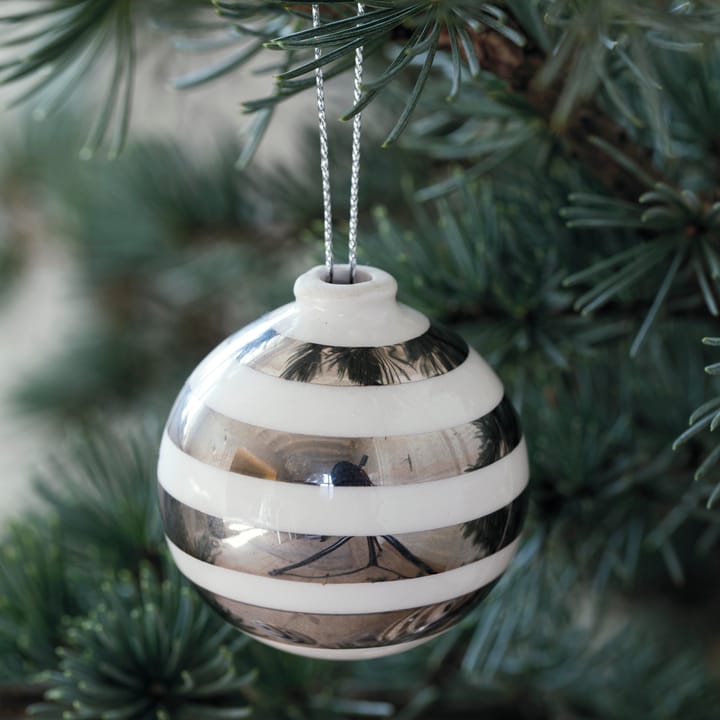 Omaggio Christmas baubles 3-pack, silver Kähler