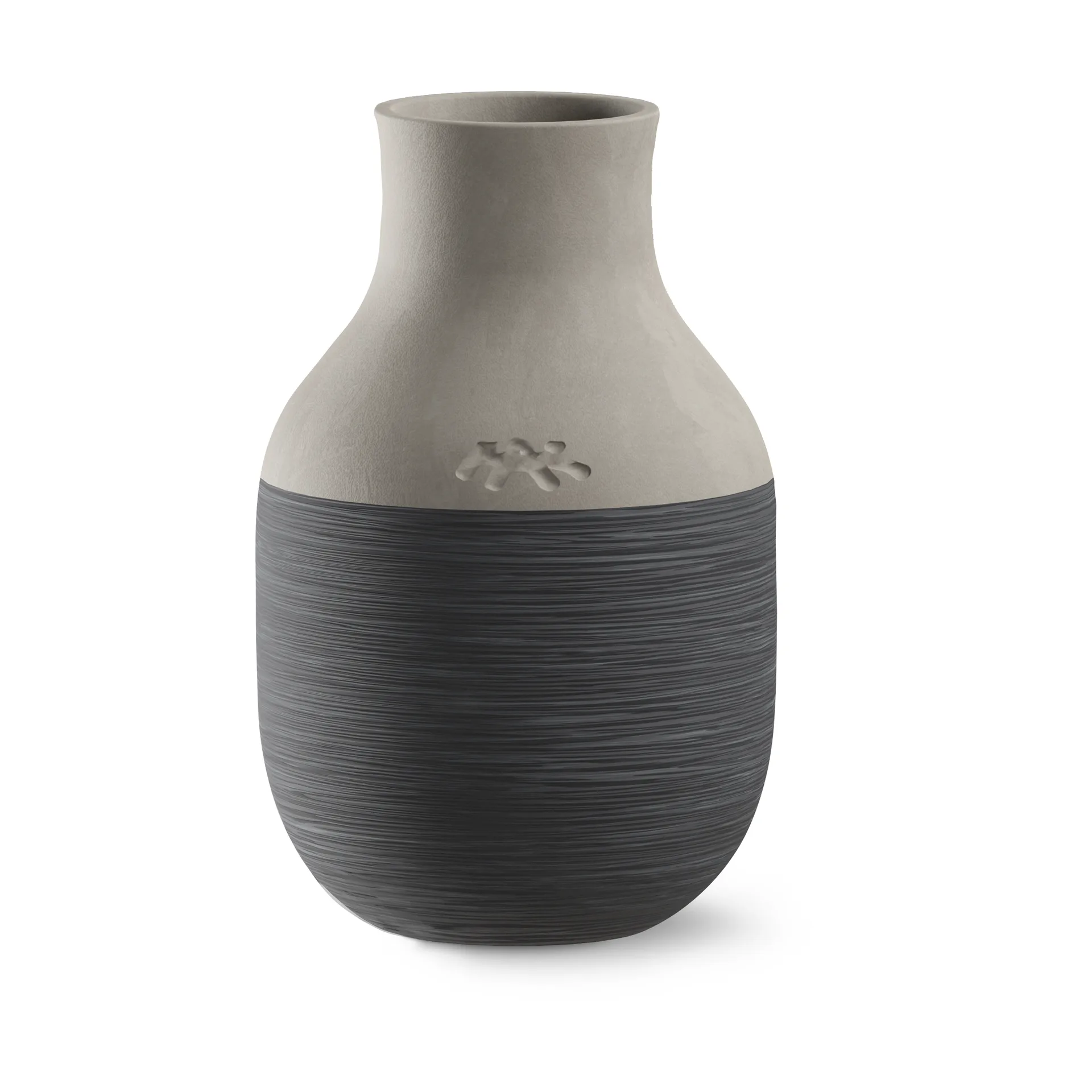 Omaggio Circulare Vase H12.5 cm, Anthracite grey Kähler