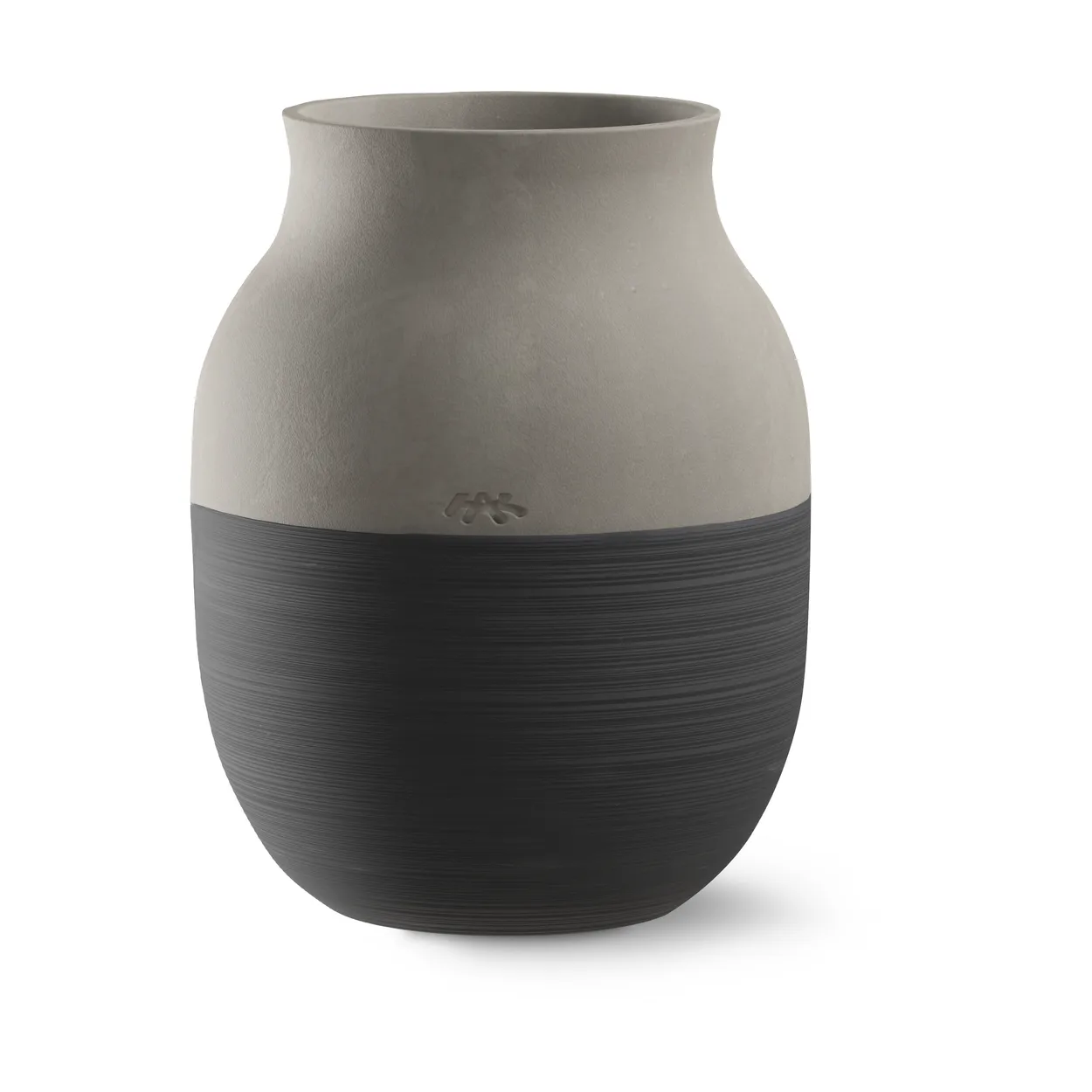 Kähler Omaggio Circulare Vase H20 cm Anthracite grey